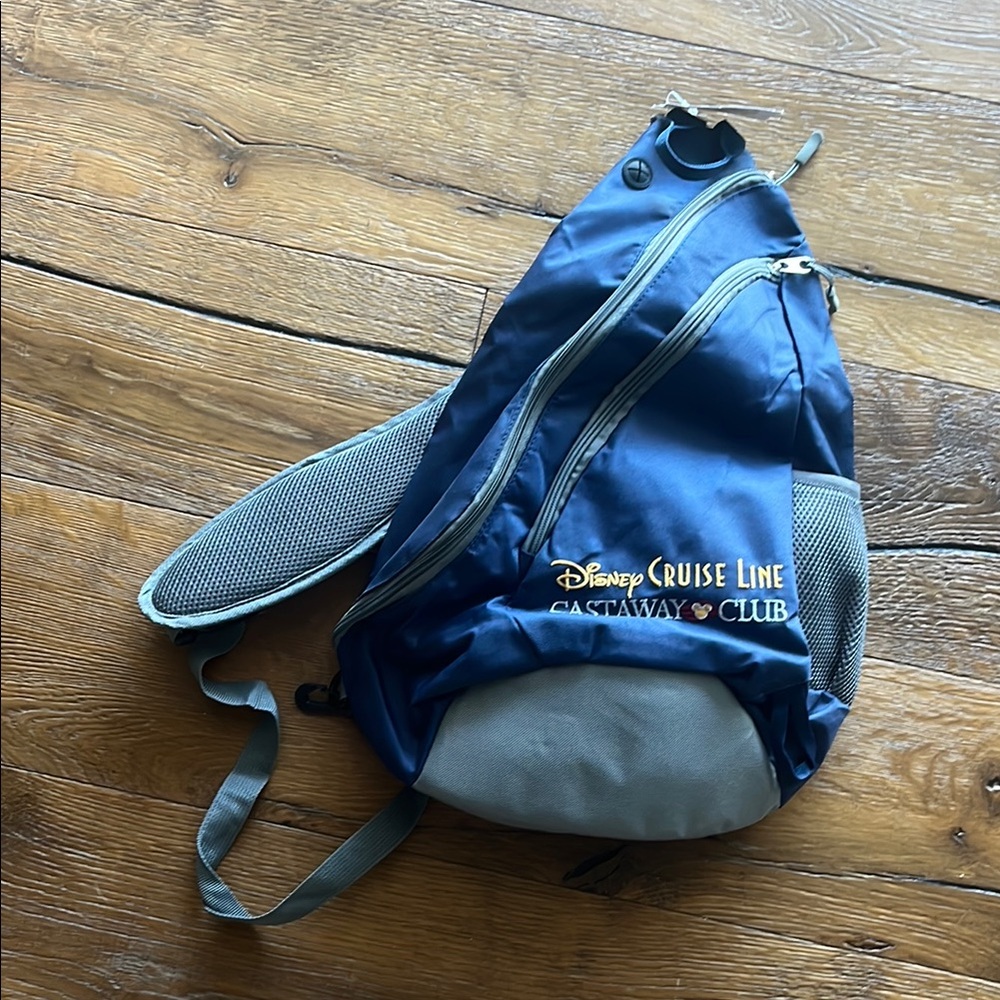 Disney Cruise Line Castaway Club Blue Sling Bag
